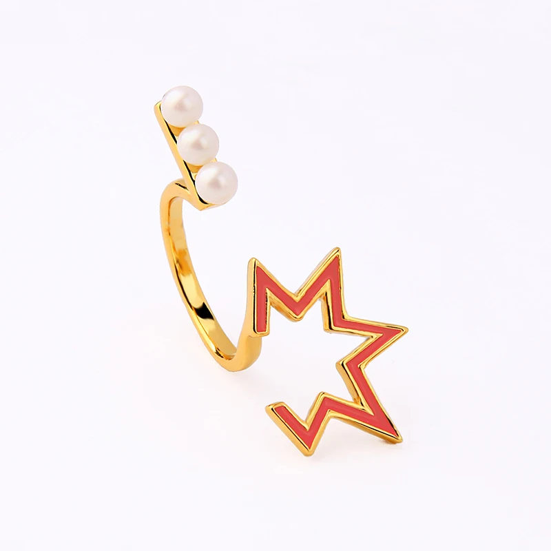 mj0023 2019 Qingdao Jewelry Factory Free Shipping Wholesale Women Fashion Korean Adjustable Enamel Pearl Gold Star Ring
mj0023 2019 Qingdao Jewelry Factory Free Shipping Wholesale Women Fashion Korean Adjustable Enamel Pearl Gold Star Ring