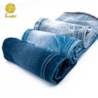 Indigo blue colored denim fabric jeans denim fabric