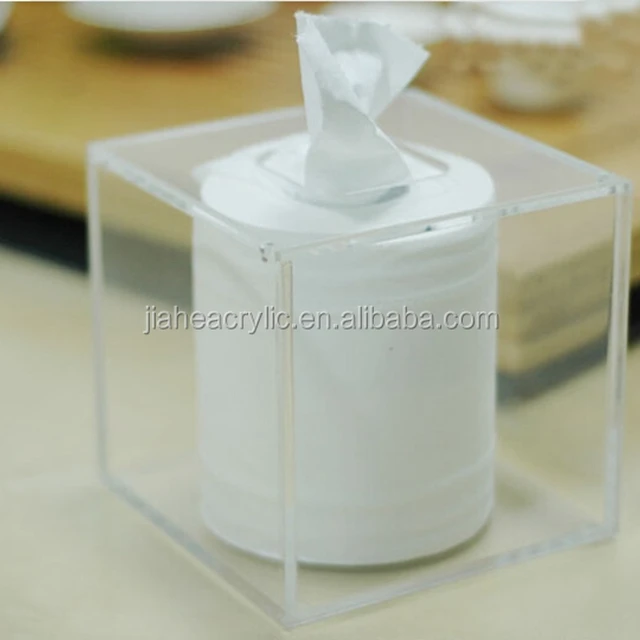 acrylic mini tissue box display for hotel customized perspex