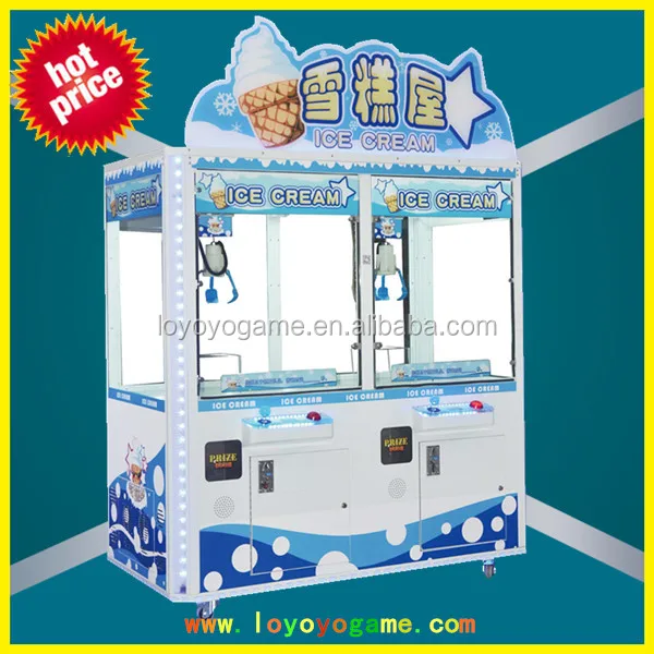 ice cream simulator toy claw game machine/ toy prize game mahcine/ toy claw crane game machine