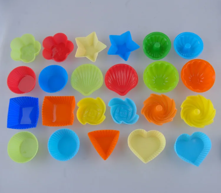 Cake Baking Cups Multi - colored love shaped circle Cup cake Baking Egg Tarts Tray Kitchen Accessories Pastry Decorating Tools, As the picture 
Cake Baking Cups Multi - colored love shaped circle Cup cake Baking Egg Tarts Tray Kitchen Accessories Pastry Decorating Tools, As the picture