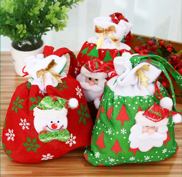 christmas snowman santa claus gifts handbag candy