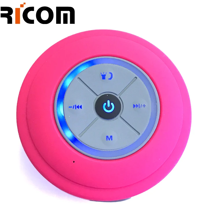 New design LED sucker bluetooth shower speaker, waterproof bluetooth speaker with LED light - ANKUX.COM