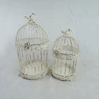 Decorative Rusty Retro Style White Custom Bird Cage For Wedding