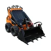 Mini skid steer loader with 4 in 1 bucket loading capacity 200-400kgs petrol engine working for garden farm