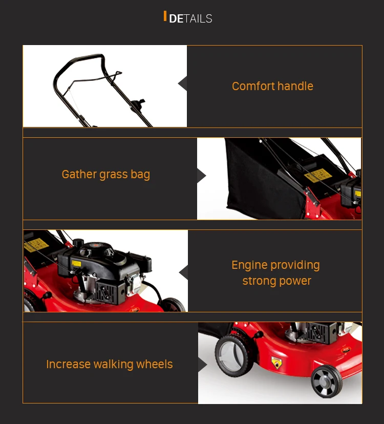 Hand Push Or Self-Propelled Petrol Garden Lawn Mower