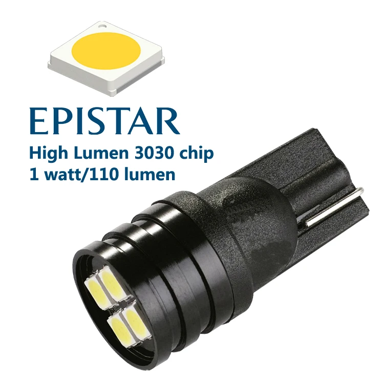New Design High Lumen 4SMD 3030 T10 194 168 2825 W5W Interior LED Bulb For Car Replacement 12V 24V
