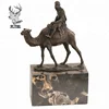 Excellent outdoor decoration camel and rider bronze Sculpture