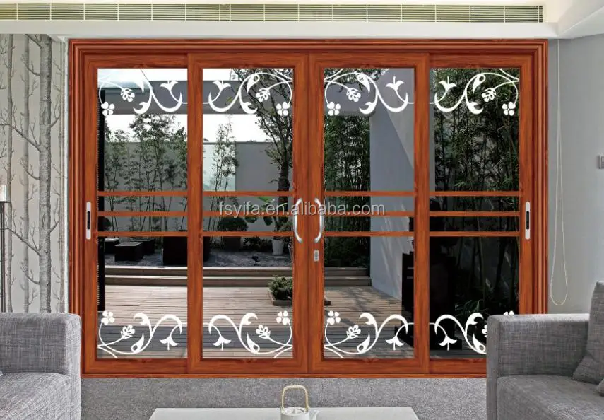 Large Double Pane Used Sliding Glass Doors Sale With Built In Blinds