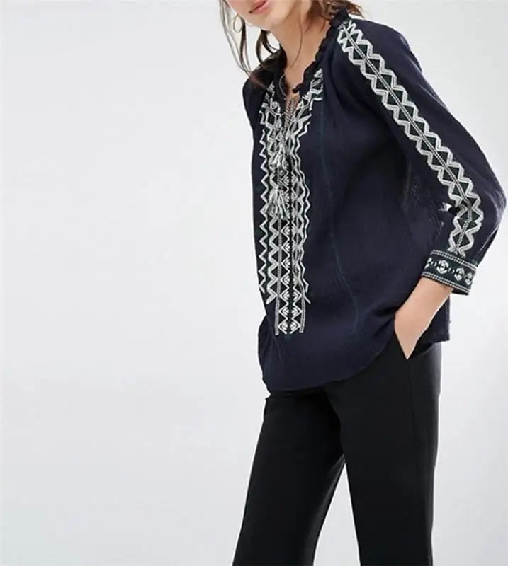 2016 new fashionable patch work blouse designs beautiful photo women blouse back side neck designs