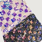 Embroidery Geometric Textile Wholesale Dance Dress Party Colorful Square Sequin Fabric