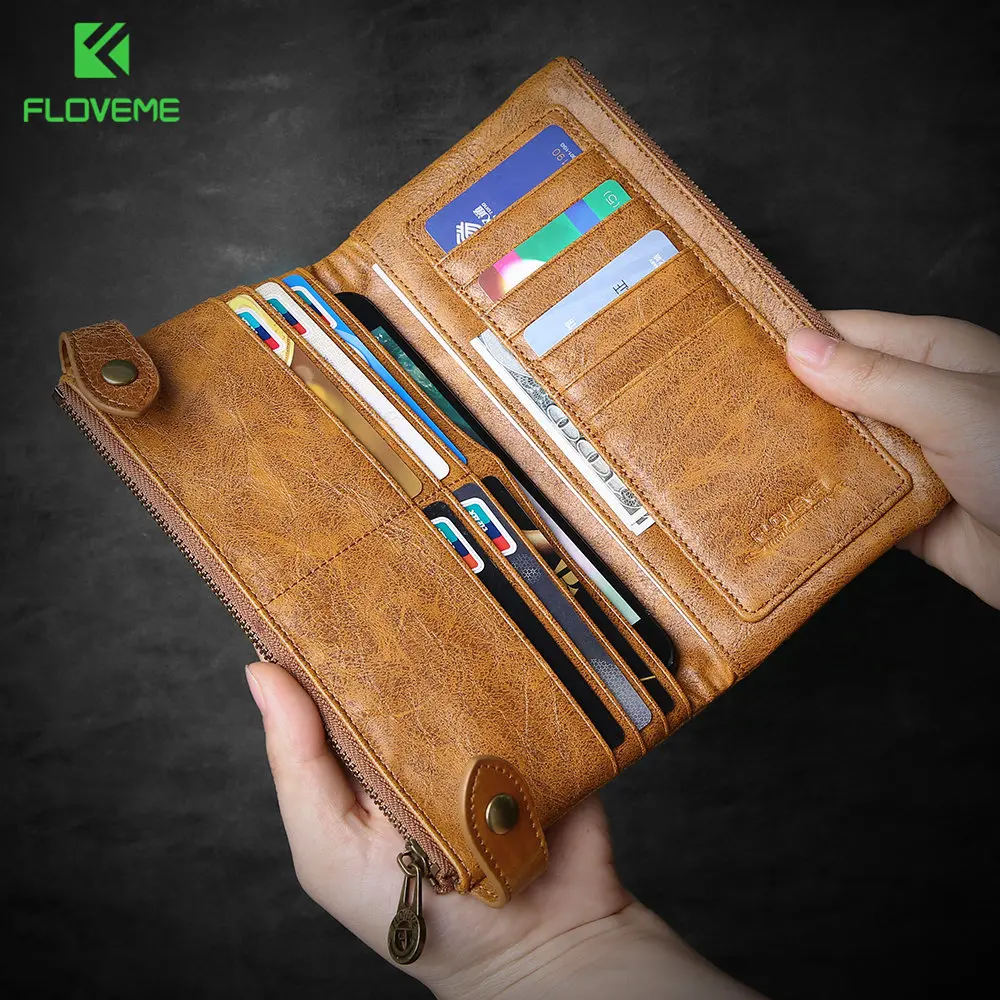 FLOVEME 2019 Luxury Genuine Leather Wallet Phone Handbag Card Slot Retro double Zipper 5.5 inches Wallet Case, Blackbrown/red
FLOVEME 2019 Luxury Genuine Leather Wallet Phone Handbag Card Slot Retro double Zipper 5.5 inches Wallet Case, Blackbrown/red