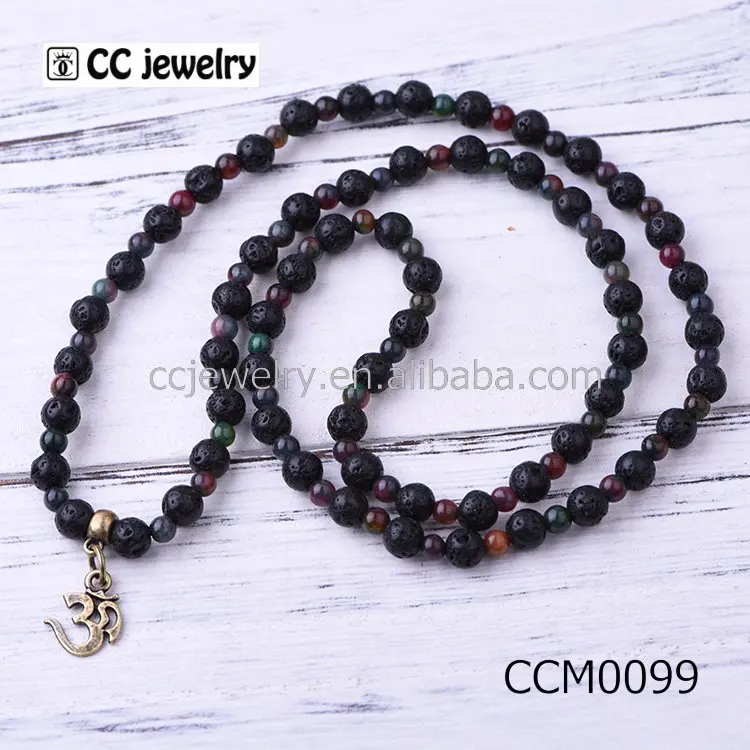 Vintage handmade lava stone necklace with om pendant women men mala prayer necklace wholesale, As picture
Vintage handmade lava stone necklace with om pendant women men mala prayer necklace wholesale, As picture