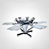 Economical manual 6 color 6 station rotary screen printing machine