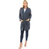 Wholesale Plus Size Winter Knitted Women Heavy Cashmere Sweater Deep Blue Long Sleeve Cotton Cardigan For Ladies