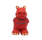 Eye catching Latex red Hippo squeaky toy for small dog pet toy