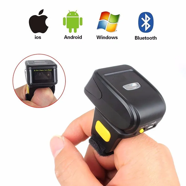 1D laser wireless ring barcode scanner with portable wearable features, N/a
1D laser wireless ring barcode scanner with portable wearable features, N/a