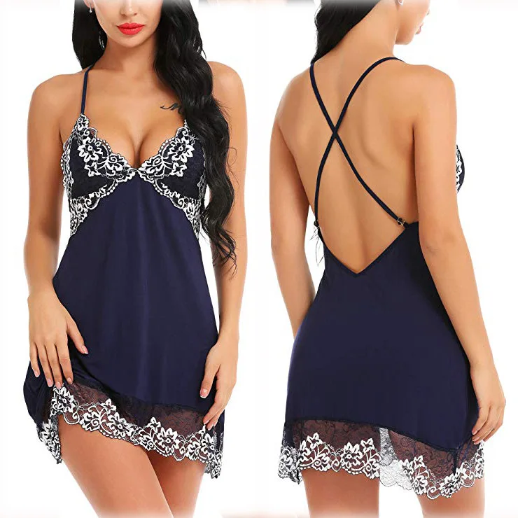 Sexy strapless lace lace nightdress sexy suit