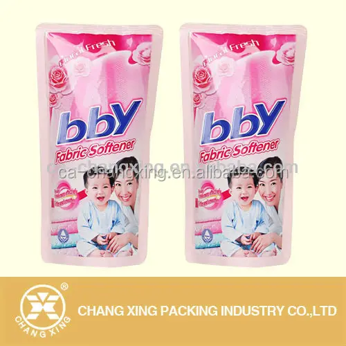 Softener liquid packaging plastic bag/laundry detergent packing bag/shampoo pouch