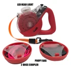 Amazon New Arrival Classic Comfort Dog Leash Retractable,Reflective Style Retractable Dog Leash With LED Head Light
