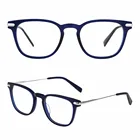 latest fashionable colorful acetate and metal optical glasses frames in stock and oem customized logo