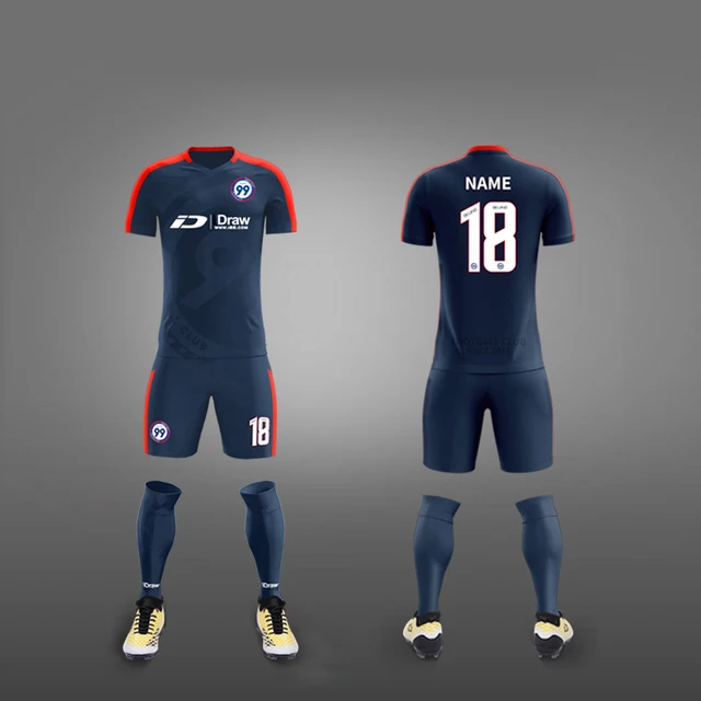 Custom Design Logo Cheap Full Set Kit Soccer Uniform OEM New Model Sublimation Printing Football Jersey