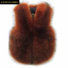 2019 new fashion artificial fur women's vest factory direct sales