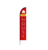 15 ft Open House Real Estate Signs - Red Feather Flag Swooper Banner Pole Kit Outdoor Business Advertising Display