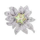 00133 xuping flower korean rhinestone brooches for wedding, crystals from Swarovski