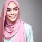 Wholesale premium custom muslim bubble georgette plain chiffon shawl scarf hijab