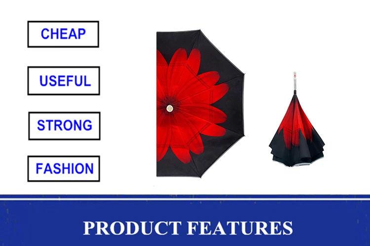 reverse inverted light compact umbrella