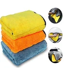 Microfiber cleaning towel coral fleece fabric double sides car drying cloth