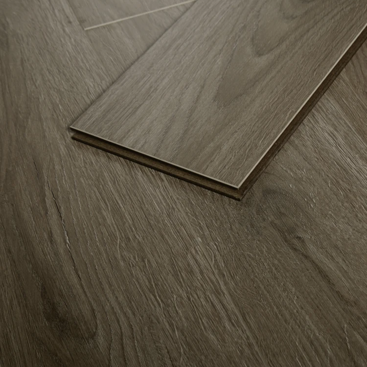 Hand Scraped Laminate Commercial Flooring 12mm Dark Color German