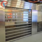 See through transparent store roller shutter