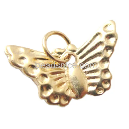 

Beadsnice ID 25942 14K filled butterfly charm pendant with Jump Ring Gold Filled Charm Pendant