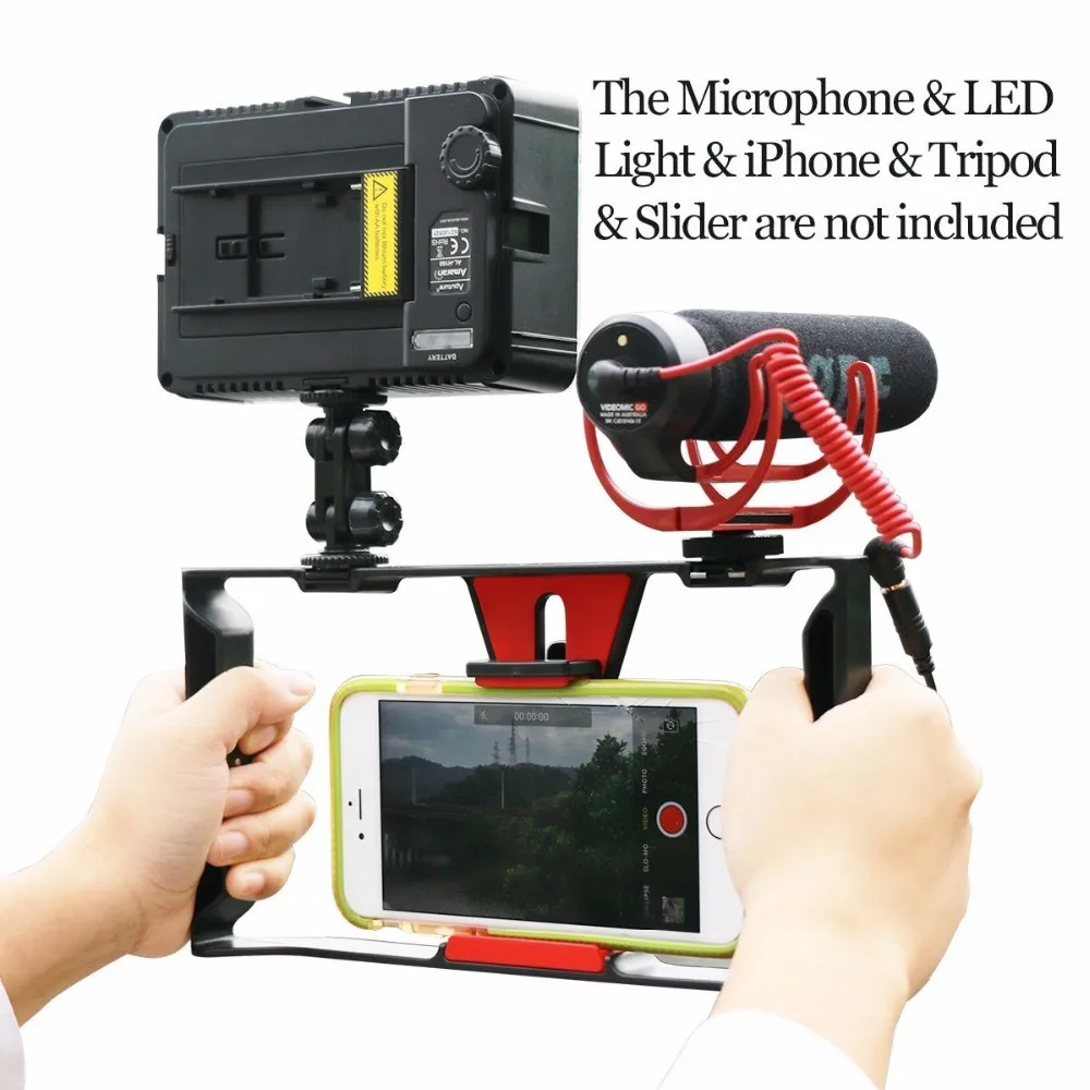 Custom Handheld Video Rig Stabilizer for Live streaming / Vlogger/ Youtube with 96 Led Video Light & Rode VideoMicro microphone 
Custom Handheld Video Rig Stabilizer for Live streaming / Vlogger/ Youtube with 96 Led Video Light & Rode VideoMicro microphone