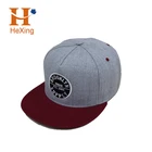 Small MOQ good quality fitted short brim snapback cap closed back closure