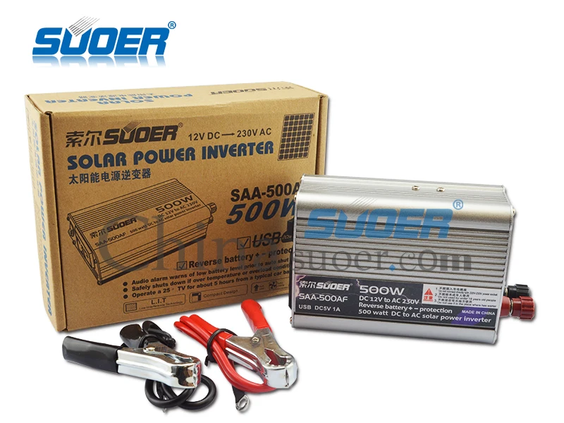  Suoer Low Price Solar Inverter 12v 220v 500W Power Inverter with CE ROHS  