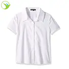 Low Moq Wholesale Blouse Designs 100% Cotton Kids Short Sleeve School Uniform Shirts