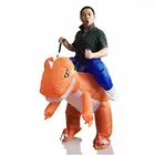 Inflatable T-Rex Mascot Costume Dinosaur Halloween Party Customized Ride On Costumes for sale