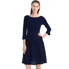 Fancy Ladies Long Sleeve Clothes One Piece Swing Lace Dress