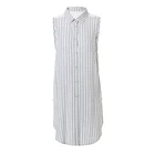 Beauty casual women shirt wholesale rayon long summer sleeveless women shirt