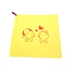 Designed embossing cute cartoon pigs pattern microfiber cloth with tine