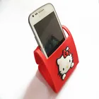 Funny rubber PVC hello kitty bracket phone stand cell phone holders for desk