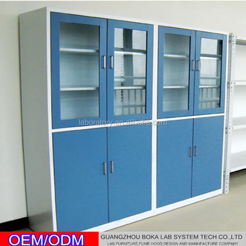 2016 Manufacturer Low Price Steel Glass Door Lab Storage For