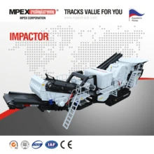 MPEX construction waste mobile impact crusher for recycling, demolition, soft to medium natural stone crusher