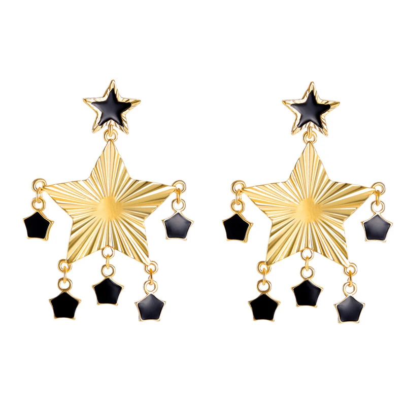 New Personality Simple Pentagram Earring Female Metal Star Dangle Earrings For Women Trendy Jewelry (KER207), Same as the picture
New Personality Simple Pentagram Earring Female Metal Star Dangle Earrings For Women Trendy Jewelry (KER207), Same as the picture