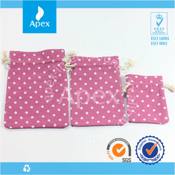 best sale custom printed cotton drawstring pouch