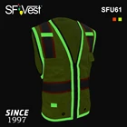 Wholesale hi vis safety vest zip customized sleeveless American market warning safety reflective vest