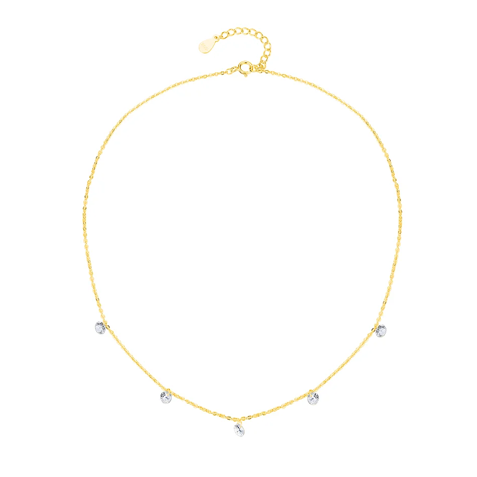High Quality 925 Sterling Silver Necklaces Gold Square Necklace with Clear Zircon Bead For Women Wedding Jewelry Accessories
High Quality 925 Sterling Silver Necklaces Gold Square Necklace with Clear Zircon Bead For Women Wedding Jewelry Accessories